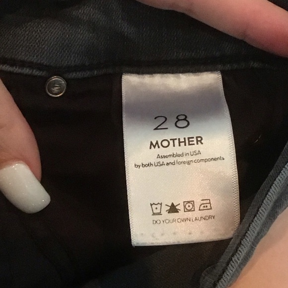 Mother Jeans The Stunner Zip Ankle Step Fray Lighting Up Lanterns Gray Denim 28 - Picture 6 of 6